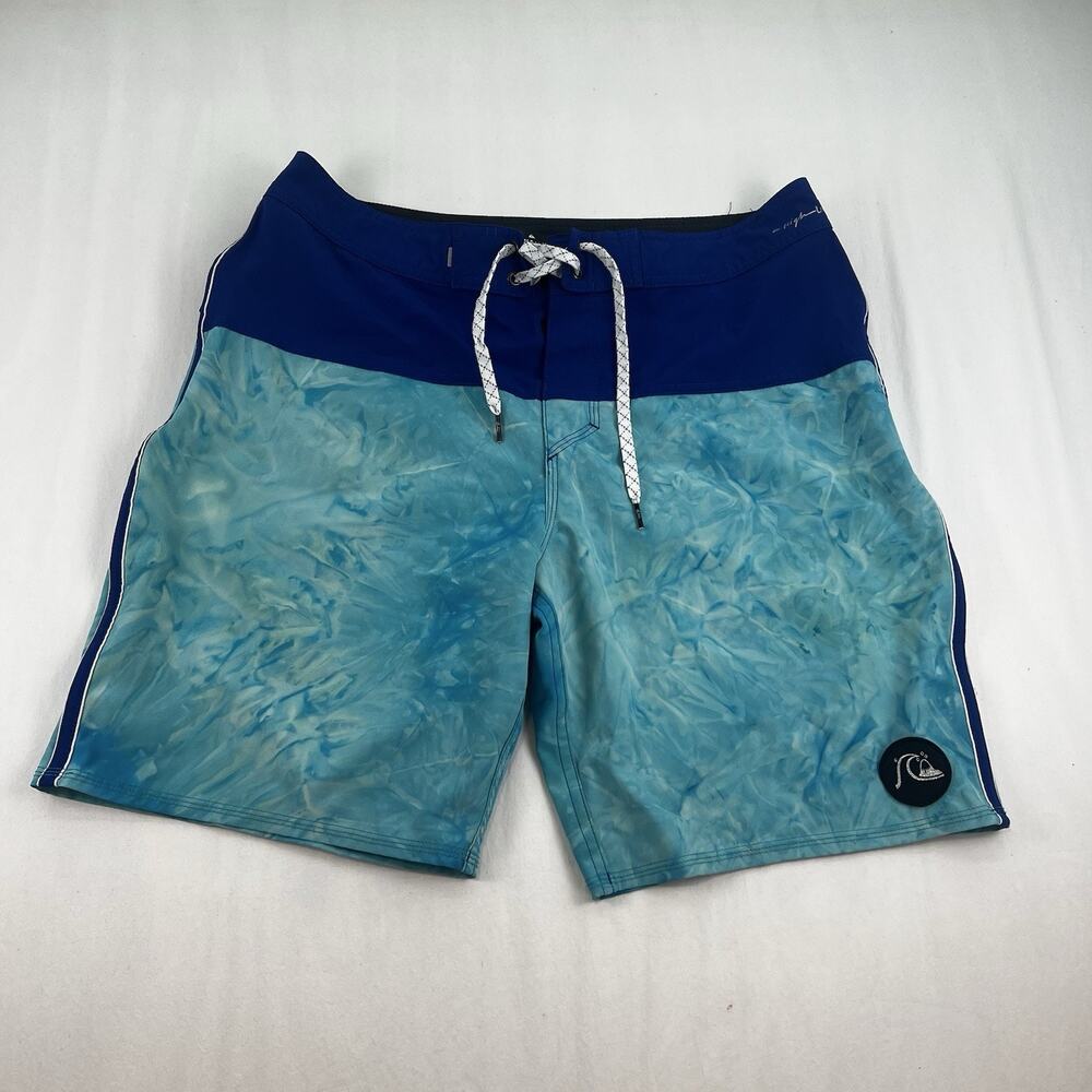 Quiksilver Highline 4 Way Stretch Board Shorts Men’s Size 32 Blue Surf Swim